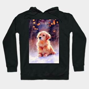 Watercolor golden retriever Hoodie